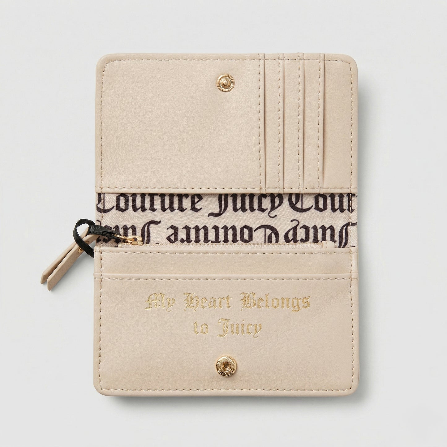 Juicy Couture Cream Gold cardholder