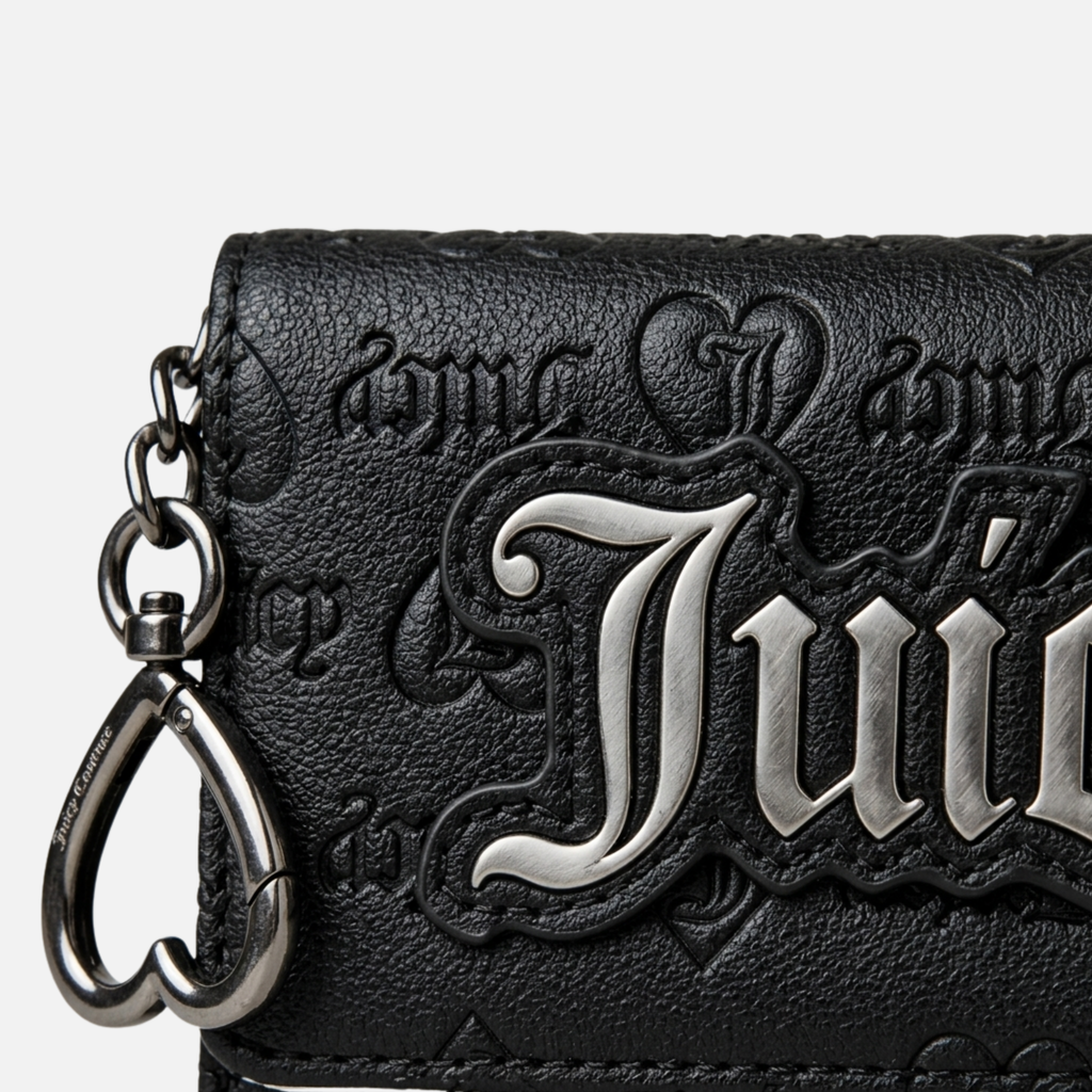 Juicy Couture Černá mini peněženka – Y2K Icon