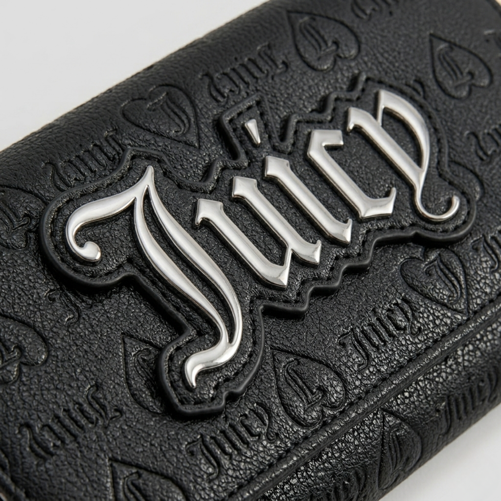 Juicy Couture Černá peněženka – Y2K Icon