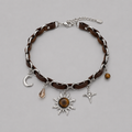 Hnědý celestial charm choker náhrdelník