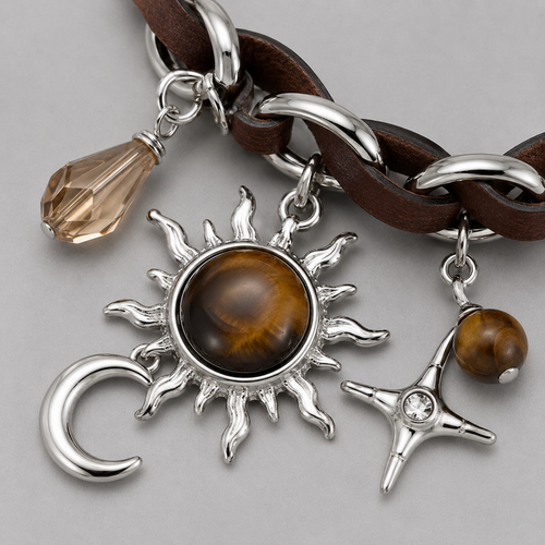 Hnědý celestial charm choker náhrdelník