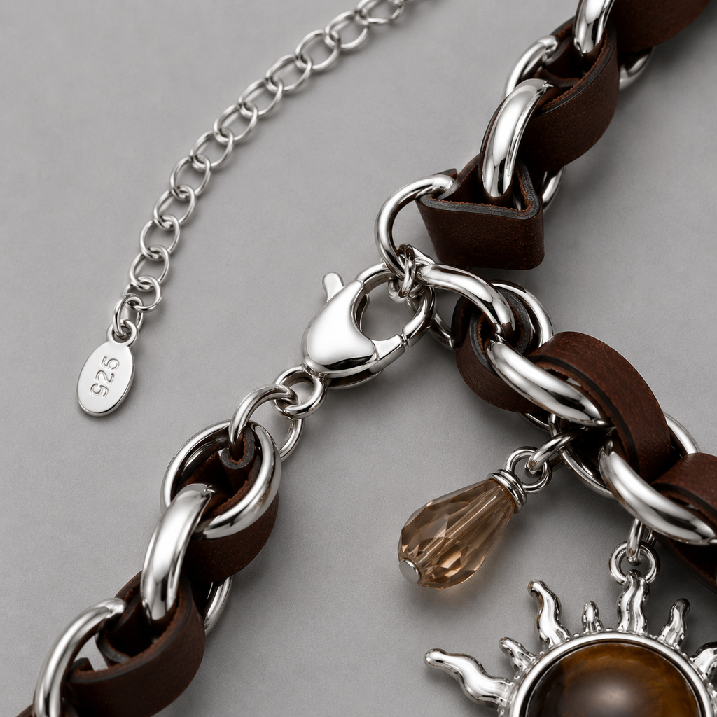 Hnědý celestial charm choker náhrdelník